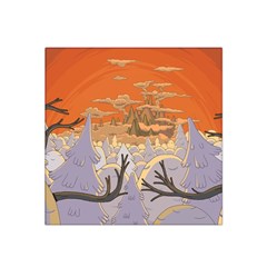 Adventure Time Cartoon Landscape Trees Satin Bandana Scarf 22  X 22  by Sarkoni
