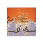 Adventure Time Cartoon Landscape Trees Satin Bandana Scarf 22  x 22  Front