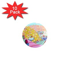 Pillows And Vegetable Field Illustration Adventure Time Cartoon 1  Mini Magnet (10 Pack)  by Sarkoni