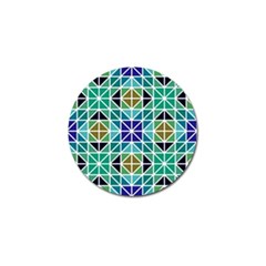 Mosaic Triangle Symmetry Golf Ball Marker (4 Pack) by Apen