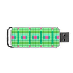 Checkerboard Squares Abstract Portable Usb Flash (two Sides) by Apen