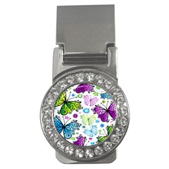 Butterflies Abstract Background Colorful Desenho Vector Money Clips (cz)  by Bedest