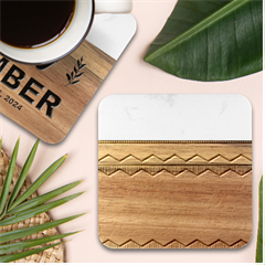 Ethnic-tribal-pattern-background Marble Wood Coaster (square) by Apen