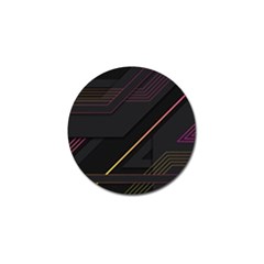 Gradient Geometric Shapes Dark Background Golf Ball Marker (10 Pack) by Ndabl3x