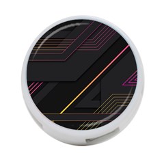 Gradient Geometric Shapes Dark Background 4-port Usb Hub (two Sides) by Ndabl3x
