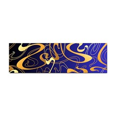 Squiggly Lines Blue Ombre Sticker (bumper) by Ravend