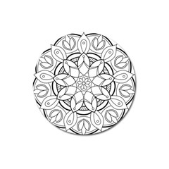 Mandala Drawing Dyes Page Magnet 3  (round) by Ravend
