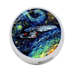 Star Ship Parody Art Starry Night 4-port Usb Hub (two Sides) by Modalart