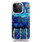 Starry Night Van Gogh Painting Art City Scape iPhone 14 Pro TPU UV Print Case Front