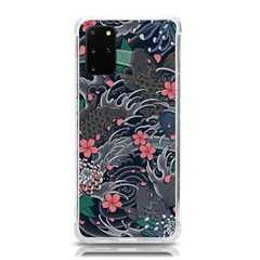 Japanese Wave Koi Illustration Seamless Pattern Samsung Galaxy S20plus 6 7 Inch Tpu Uv Case by Bedest