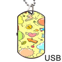 Cute Sketch Child Graphic Funny Dog Tag Usb Flash (one Side) by Hannah976