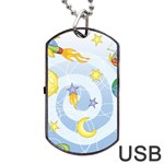 Science Fiction Outer Space Dog Tag USB Flash (Two Sides) Front