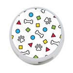 Dog Paw Seamless Pattern Footprint Bone 4-Port USB Hub (Two Sides) Back