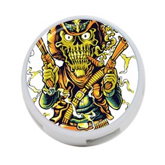 Cowboy Skeleton With Gun Illustration 4-port Usb Hub (one Side) by Sarkoni