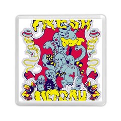 Fresh Urban Cartoon Monster Illustration Cartoon Character Text Memory Card Reader (square) by Sarkoni
