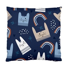 Colorful Cute Cats Seamless Pattern Standard Cushion Case (two Sides) by Bedest