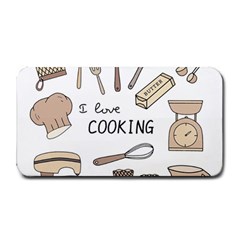 I Love Cooking Baking Utensils Knife Medium Bar Mat by Apen
