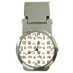 Fries Taco Pattern Fast Food Money Clip Watches by Apen