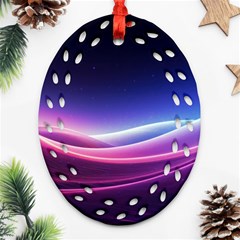 Cosmic Galaxy Quantum Art Nature Ornament (oval Filigree) by Ravend
