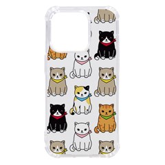 Cat Kitten Seamless Pattern Iphone 14 Pro Tpu Uv Print Case by Grandong