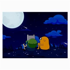 Adventure Time Jake And Finn Night Large Glasses Cloth by Sarkoni