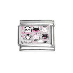 Big Set With Cute Cartoon Animals Bear Panda Bunny Penguin Cat Fox Italian Charm (9mm) by Bedest