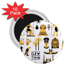 Egypt Symbols Decorative Icons Set 2 25  Magnets (10 Pack)  by Bedest