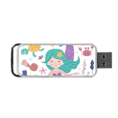 Set Cute Mermaid Seaweeds Marine In Habitants Portable Usb Flash (one Side) by Bedest