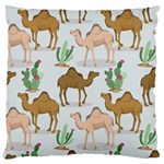Camels Cactus Desert Pattern Large Cushion Case (Two Sides) Front