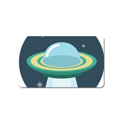 Illustration Ufo Alien  Unidentified Flying Object Magnet (name Card) by Sarkoni