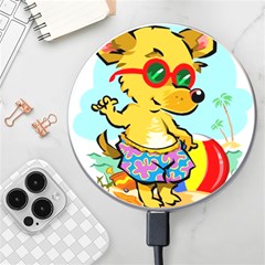 Beach Chihuahua Dog Pet Animal Wireless Fast Charger(white) by Sarkoni