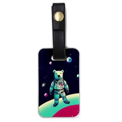 Bear Astronaut Futuristic Luggage Tag (one Side) by Bedest