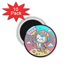 Boy Astronaut Cotton Candy 1 75  Magnets (10 Pack)  by Bedest