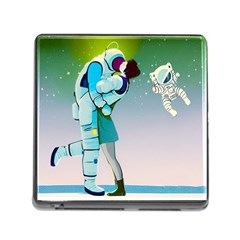 Astronaut Kiss Space Baby Memory Card Reader (square 5 Slot) by Bedest