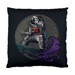 Illustration Astronaut Cosmonaut Paying Skateboard Sport Space With Astronaut Suit Standard Cushion Case (one Side) by Ndabl3x