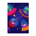 Cartoon Funny Aliens With Ufo Duck Starry Sky Set A5 Acrylic Clipboard Back