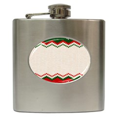 Merry Christmas Happy New Year Hip Flask (6 Oz) by artworkshop