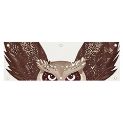 Owl Bird Feathers Banner And Sign 6  X 2  by Sarkoni