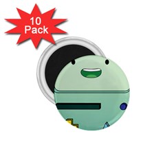 Adventure Time Bmo Beemo Green 1 75  Magnets (10 Pack)  by Bedest