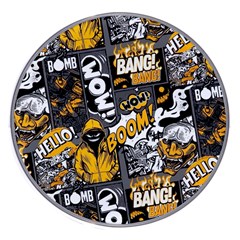 Boom Bang Art Crazy Drawing Graffiti Hello Retro Sayings Yellow Wireless Fast Charger(white) by Bedest