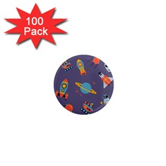 Space Seamless Patterns 1  Mini Magnets (100 Pack)  by Hannah976