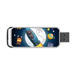 Spaceship Astronaut Space Portable Usb Flash (two Sides) by Hannah976