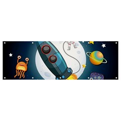 Spaceship Astronaut Space Banner And Sign 12  X 4  by Hannah976