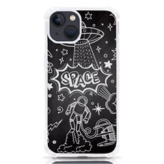 Vector Flat Space Design Background With Text Iphone 13 Tpu Uv Print Case