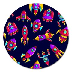 Space Patterns Magnet 5  (round) by Hannah976