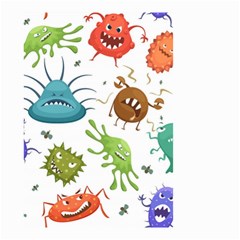 Dangerous Streptococcus Lactobacillus Staphylococcus Others Microbes Cartoon Style Vector Seamless P Small Garden Flag (two Sides) by Ravend