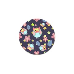 Owl Stars Pattern Background Golf Ball Marker (10 Pack) by Apen