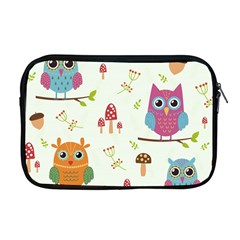Forest Seamless Pattern With Cute Owls Apple Macbook Pro 17  Zipper Case by Apen