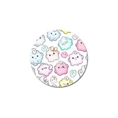 Cute Doodle Cartoon Seamless Pattern Golf Ball Marker (10 Pack) by Apen
