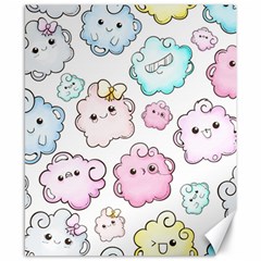 Cute Doodle Cartoon Seamless Pattern Canvas 8  X 10  by Apen
